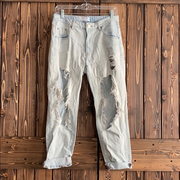 One Teaspoon Pants - One x one teaspoon ripped boyfriend jean